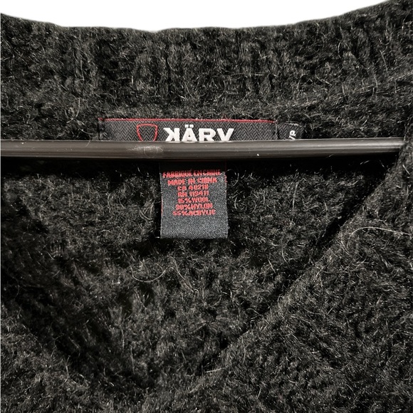 KARV wool knit top, black, size small - Picture 3 of 4